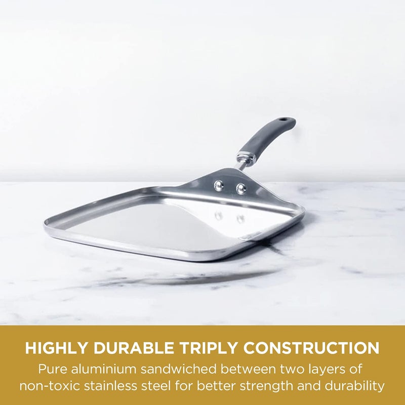 MEYER مقلاة ميار تريفانتج من الفولاذ المقاوم للصدأ على شكل مربع مفتوح، (31612) - Image 4