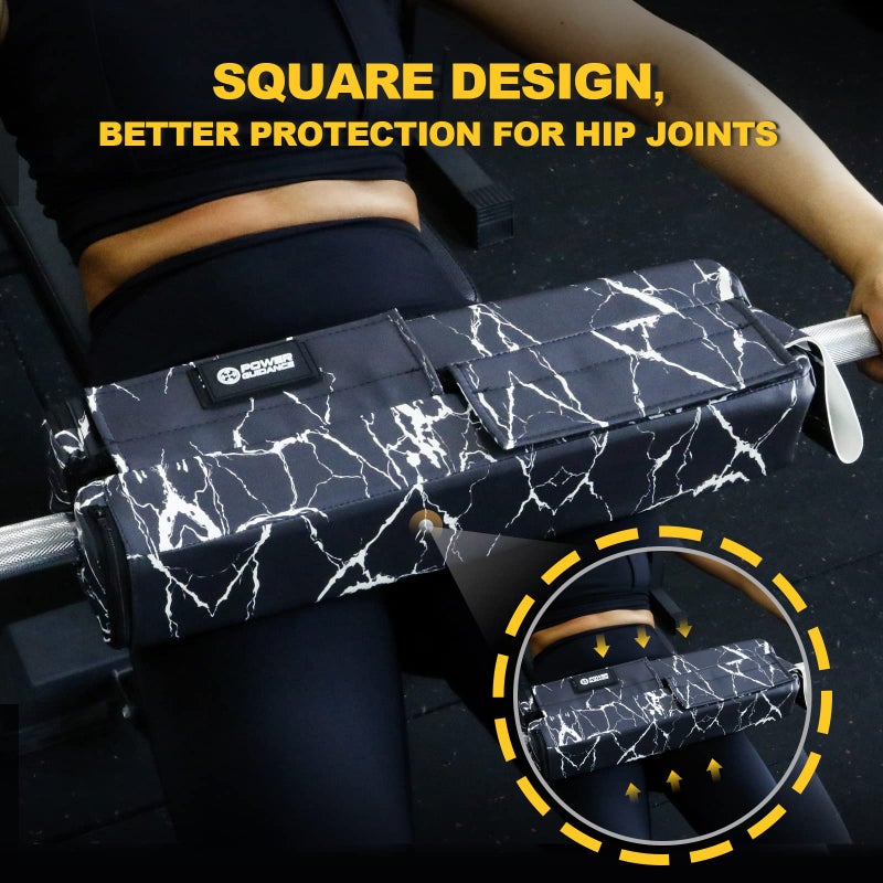 POWER GUIDANCE Square Hip Thrust Pad Barbell Squat Pad Protective Pad for Barbell Bench Press, Barbell Hip Thrusts, Weight Lifting, Squats, Lunges - Fit Standard and Olympic Bars - Image 3