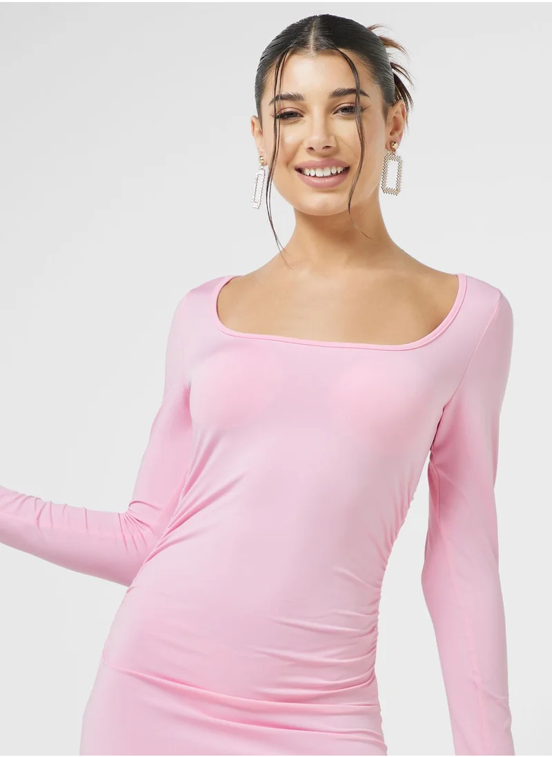 Ginger Ruffled Hem Midi Dress