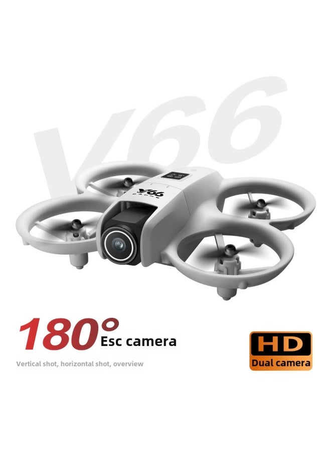 Generic - V66 UAV Aerial Photography HD Four-sided Obstacle Avoidance Remote Control Aircraft Dual Camera Optical Flow Positioning-Color:Orange*optical Flow Positioning*obstacle Avoidance-Specification:Three Batteries - Image 1