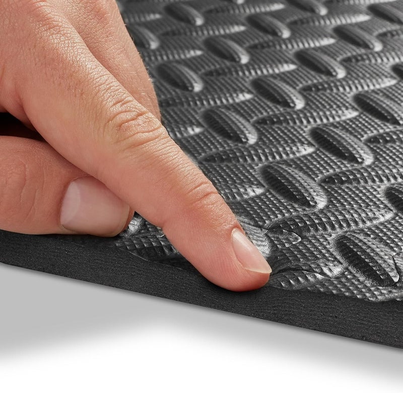 MAX-EMA GLOBAL Interlocking Foam Floor Tiles Black 40x40x1cm Pack of 18 For Home Gym, Exercise Floor Mat, Workout Equipment, Play Area Soft Foam Mat And House Gym Flooring Water Resistant - Image 5
