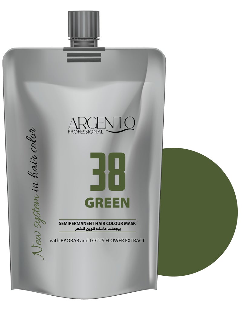 ARGENTO Argento Pro 38 Green Semipermanent Hair Color Mask 200ml 