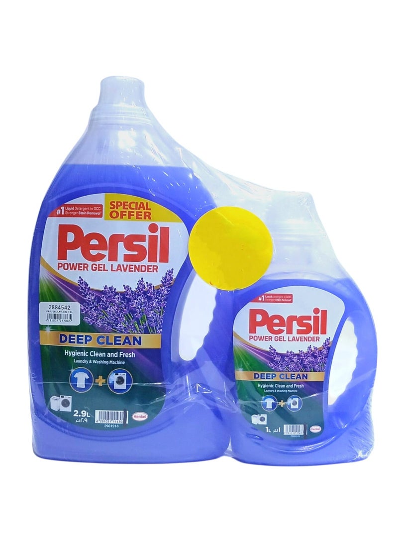 Persil Power Gel Lavender Deep Clean, Hygienic Clean And Fresh, 2.9 liters + 1 liter