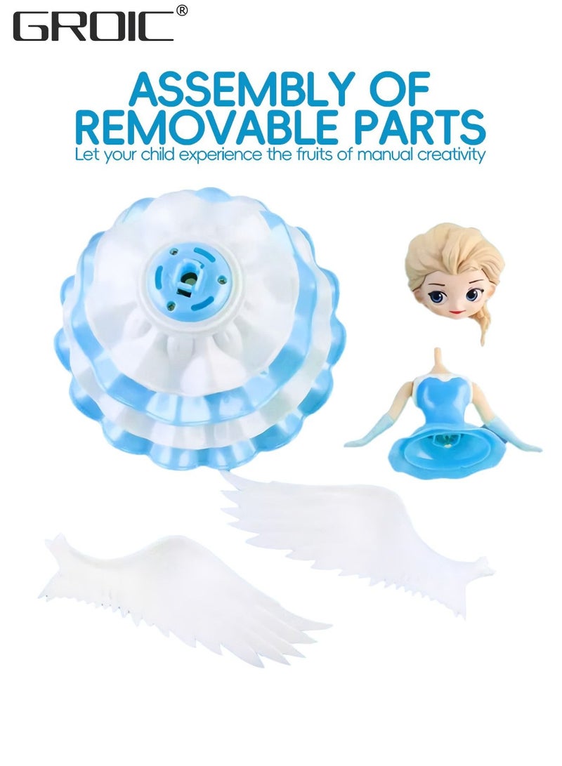 GROIC Dancing Robot with Music and LED Lights,Rotating Princess Dolls Toys, Elsa Princess Doll, Automatic Obstacle Avoidance Walking Toys, Electric Toy for Kids - Image 5