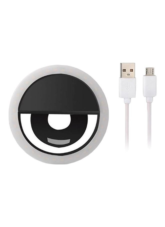 Generic Selfie LED Ring Flash Light For Smartphone White  - Image 1