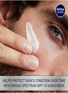 NIVEA MEN Sensitive Face Lotion With Spf 15 Broad Spectrum Sunscreen 3 Pack Of 2.5 Fl Oz Tubes  - Image 4