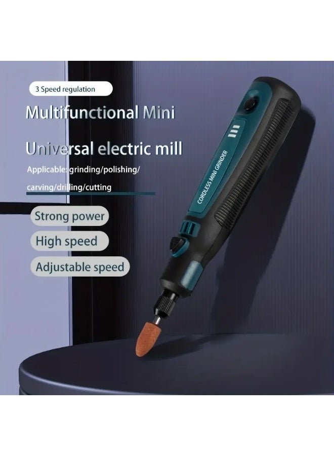 مجموعة أدوات نقش وتلميع لاسلكية مع 50 ملحقًا، قلم طحن قابل لإعادة الشحن عبر USB، مدمج وسهل الحمل، مناسب للنقش والتلميع والقطع والحفر، مع صندوق تخزين PVC - Image 4