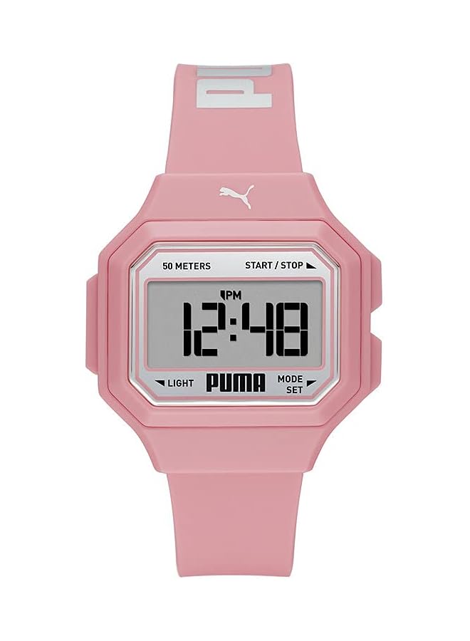 بوما ساعة ميني ريميكس LCD للنساء من البولي كربونات باللون الوردي P1057 - Image 1