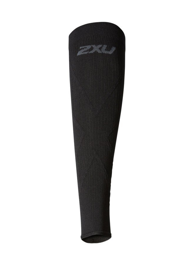 2XU X Compression Calf Sleeves for Lower Leg Support and Recovery, Black/Black, Large - Image 1