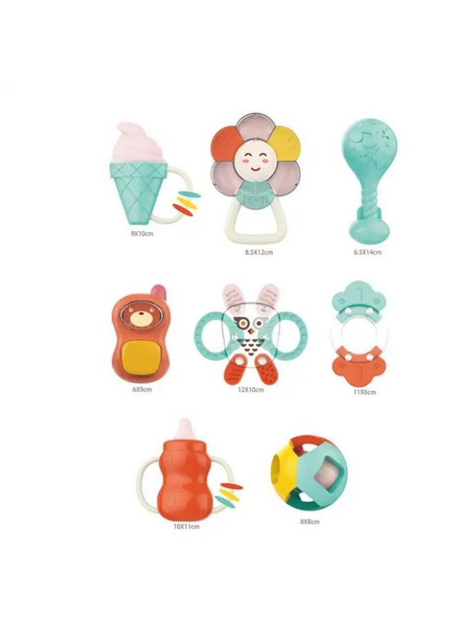 HUANGER طقم ألعاب رنين عضاضة، 8 قطع - Image 3