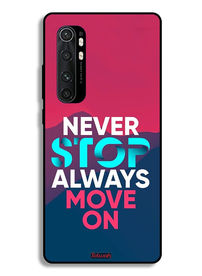 Tolwak Xiaomi Mi Note 10 Lite Protective Case Cover Never Stop Always Move On - Image 2