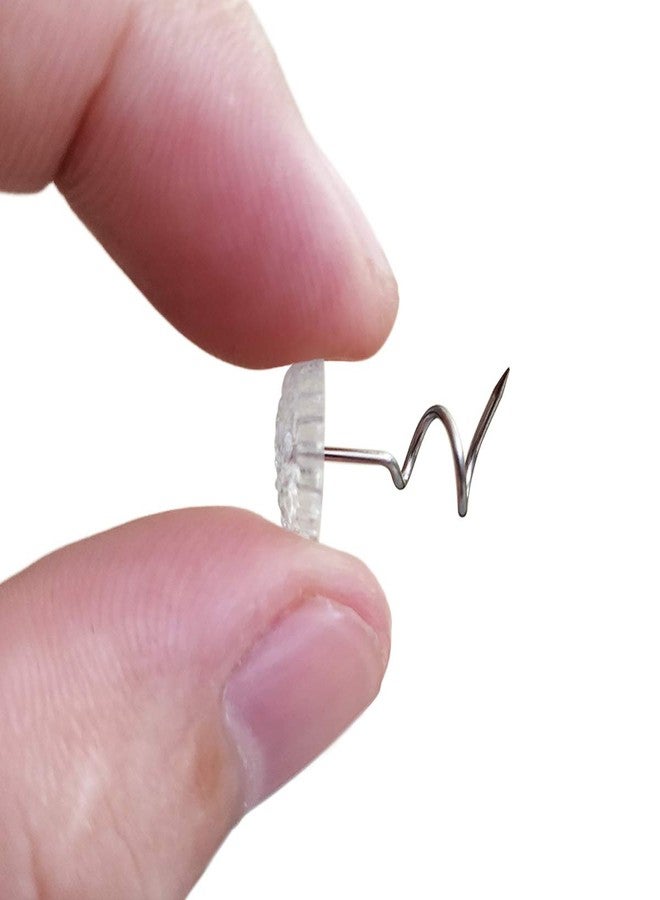 TTSAM Twist Pins with Clear Heads, Ideas Bedskirt Pins for Holds Bedskirts, Drapes, Slipcovers and Other Fabric and Materials Securely in Place(Pack of 50) - Image 2