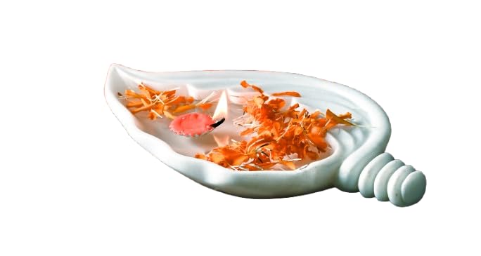 SnapNStyle White Marble Urli I Handcrafted Decorative Centerpiece for Home Weddings and Festive Occasions I Traditional Dcor I Traditional Decor I 12 inch Uruli  - Image 1