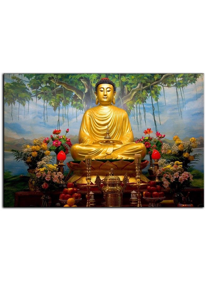 wallpics®Buddha Wallpapers Glossy Photo Paper Poster For Living Room,Bedroom,Office,Kids Room,Hall (13X19) - Image 1