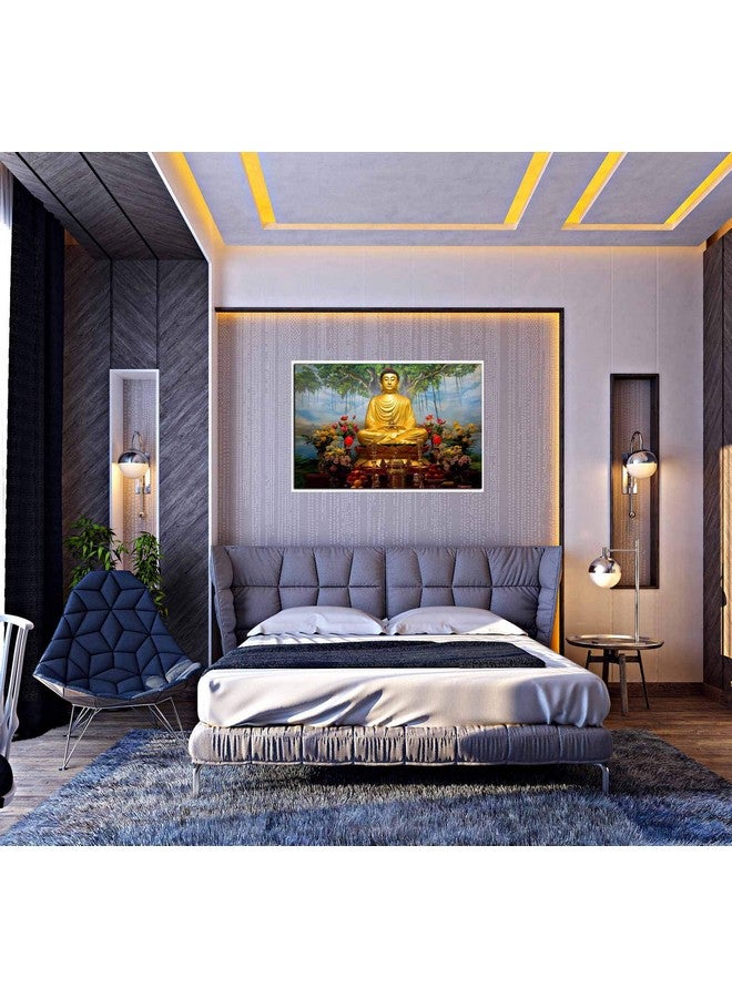 wallpics®Buddha Wallpapers Glossy Photo Paper Poster For Living Room,Bedroom,Office,Kids Room,Hall (13X19) - Image 3