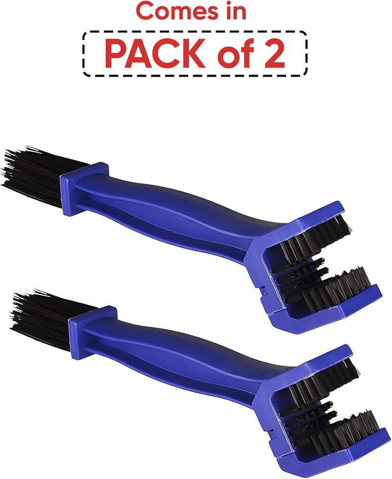 Autofy Universal Motorcycle/Cycle Chain Cleaner Brush for Bikes (Blue) [**Pack of 2**] - Image 2
