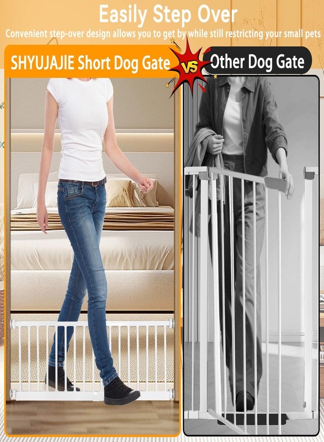 SHYUJAJIE Dog Gate for Small Dogs,Adjustable 18-48" Extra Wide Short Dog Gate for doorways,Low Pet Gate to Step Over for Stairs(White, 10" Height) - Image 5
