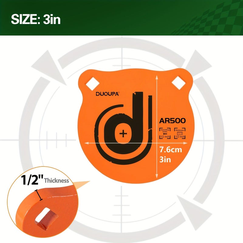 AR500 Steel Targets 3 Inch Thick Silhouette Shooting Targets Laser Cut For Precision Shooting - Image 3