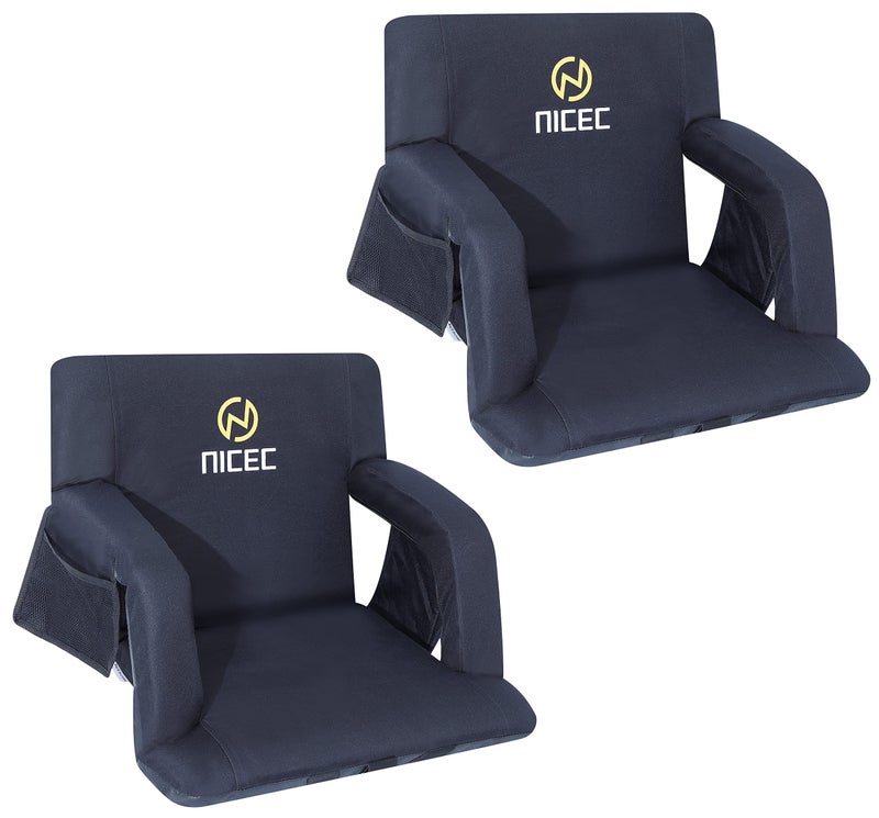 Nice C Bleacher Seat Stadium Seat Stadium Seats for Bleachers Stadium Seating for Bleachers Stadium Seats with Back Support Bleacher Chairs with Back and Cushion with Shoulder Straps 2Pack
