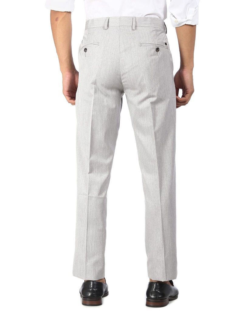 Arrow Men's Solid Tailored Fit Polyester Formal Trouser - Image 4
