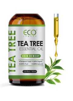 Organic Tea Tree Oil For Skin 60Ml Aceite De Arbol De Te 100% Pure Tea Tree Oil Essential For Face Hair Acne Blemishes & Nails Natural