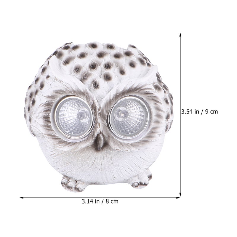 1Pc Resin Owl Plug Light Decor Night Light Silicone Decoration Ornament Light Animal (White) - Image 2