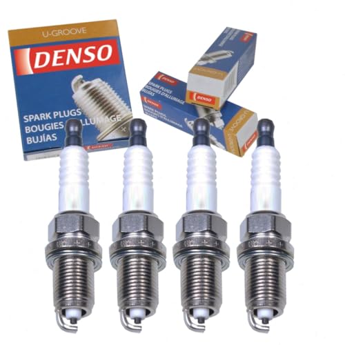 4 قطع شمعات احتراق DENSO القياسية UGroove متوافقة مع تويوتا كامري 22L 24L L4 1992-2011