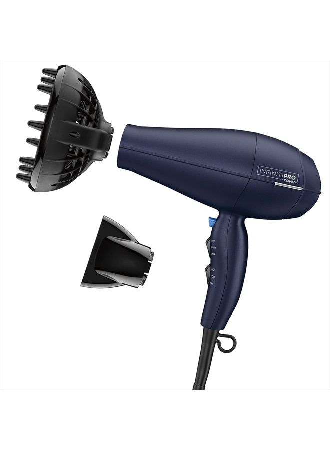 CONAIR مجفف شعر إنفينيتي برو من كونير مع موزع مبتكر، 1875 واط، يعزز التجاعيد والأمواج مع تقليل التجاعيد - Image 1