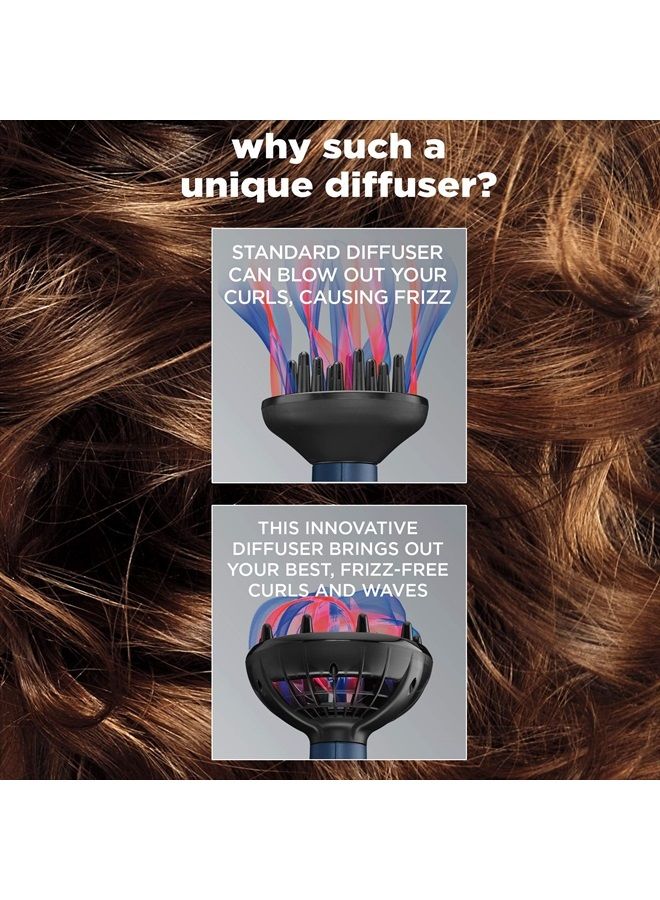 CONAIR مجفف شعر إنفينيتي برو من كونير مع موزع مبتكر، 1875 واط، يعزز التجاعيد والأمواج مع تقليل التجاعيد - Image 3