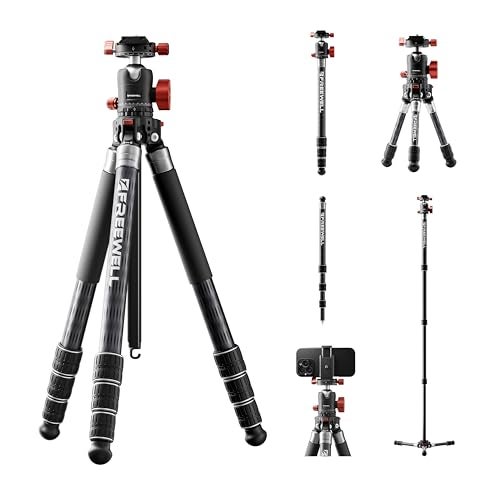 FreeWell The Real MultiTripod 5in1 Carbon Fiber Design for Cameras Smartphones Tripod Monopod Trekking Pole Desktop Mode Up to 20kg Payload - Image 1