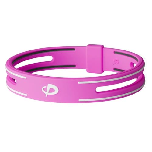 Phiten S-PRO Titanium Bracelet - Waterproof Sport Silicone Bracelet Wristband with Aqua-Titanium for Alternative Healing - Power Elastomer Zone with Micro Titanium Spheres - Pink, 6.75 Inch - Image 1