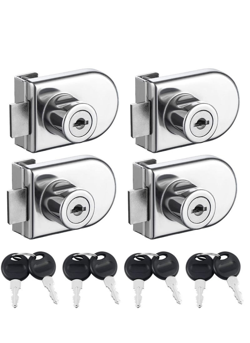 SYOSI SYOSI Glass Door Display Cabinet Safety Lock, Double-Open Glass Door Single Glass Door Locks for 5-8mm Glass, Separate Key Without Drilling  - Image 1