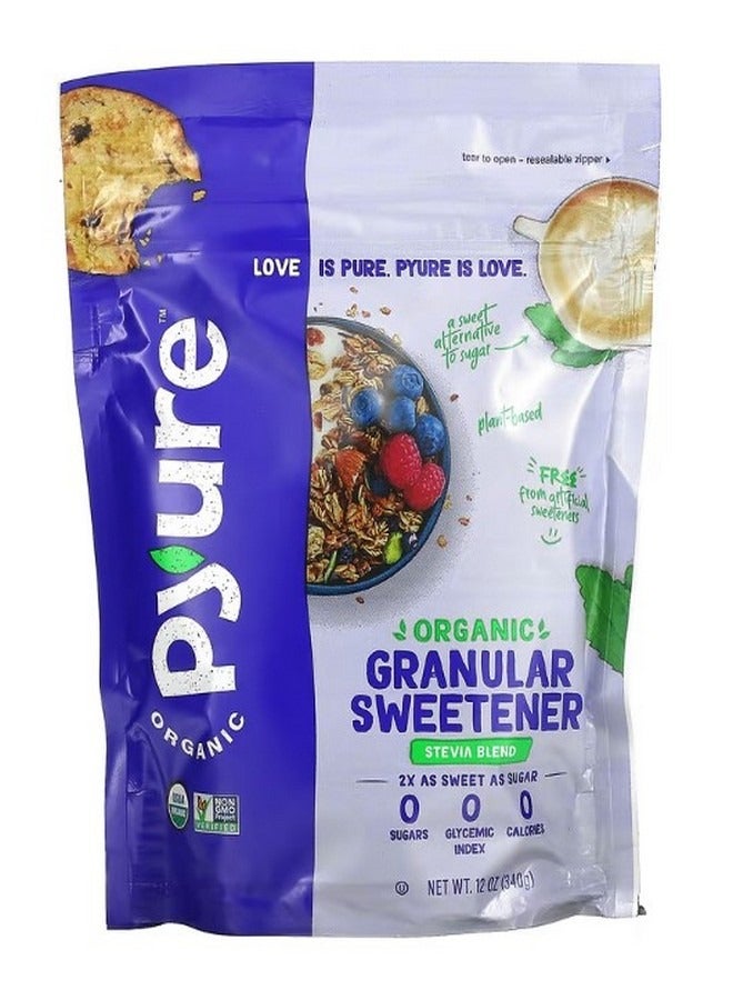 Pyure Organic Granular Stevia Sweetener Blend All Purpose Sugar Substitute Keto 12 oz 340 g - Image 1
