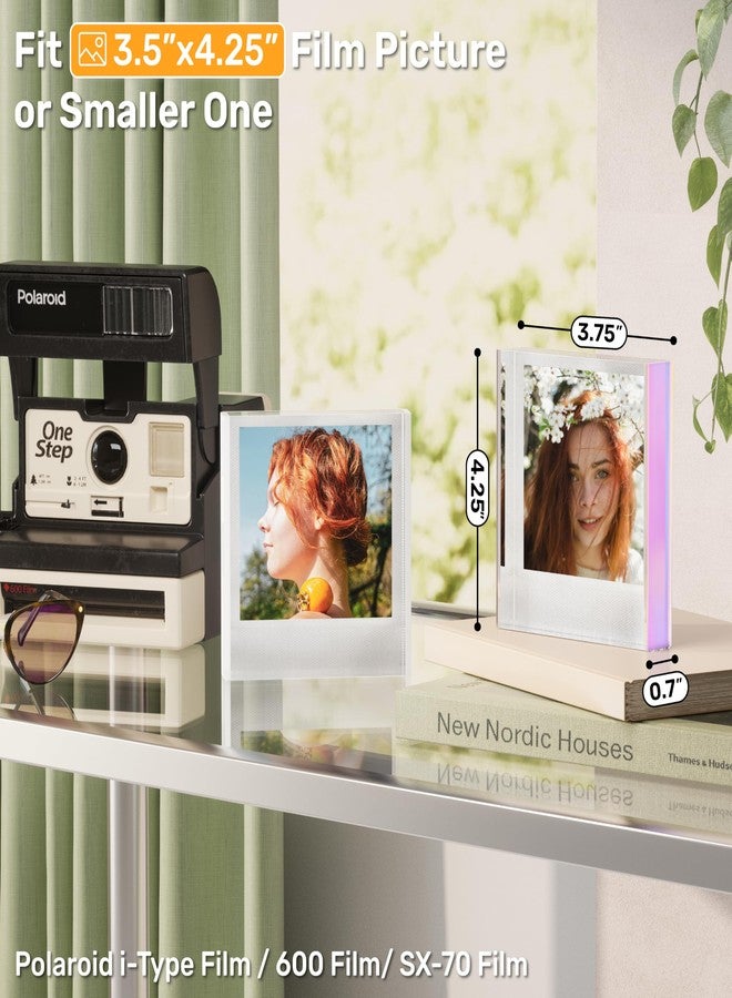 WINKINE Polaroid Frame for Polaroid i-Type/600/SX-70/Square Films, 4.2” x 3.5” Acrylic Picture Frame for Films, Instax Frames for Pictures, Instax Photo Frame for Countertops and Tabletops - Image 2