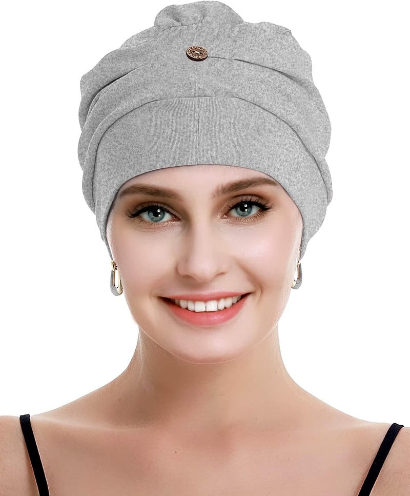 osvyo Cotton Chemo Turbans for Women Cancer Hairloss hat - Cotton Lightweight Headwear Sealed Packaging - Image 4