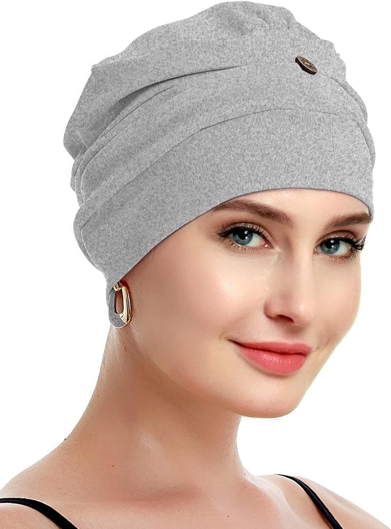 osvyo Cotton Chemo Turbans for Women Cancer Hairloss hat - Cotton Lightweight Headwear Sealed Packaging - Image 5