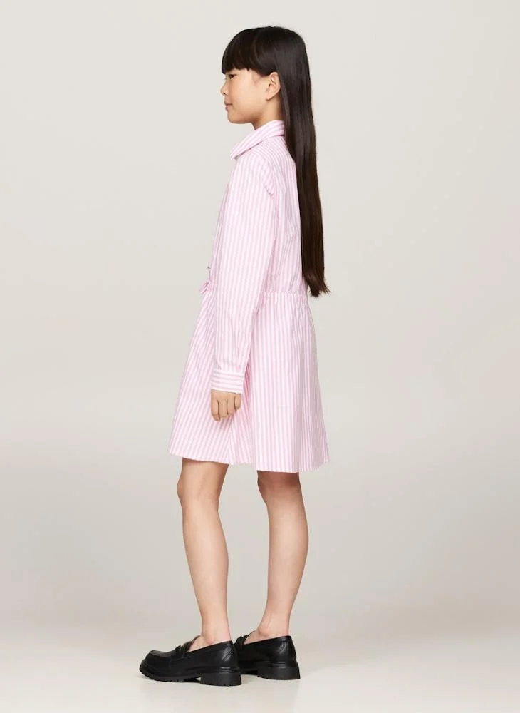 TOMMY HILFIGER Kids Striped Midi Dress
