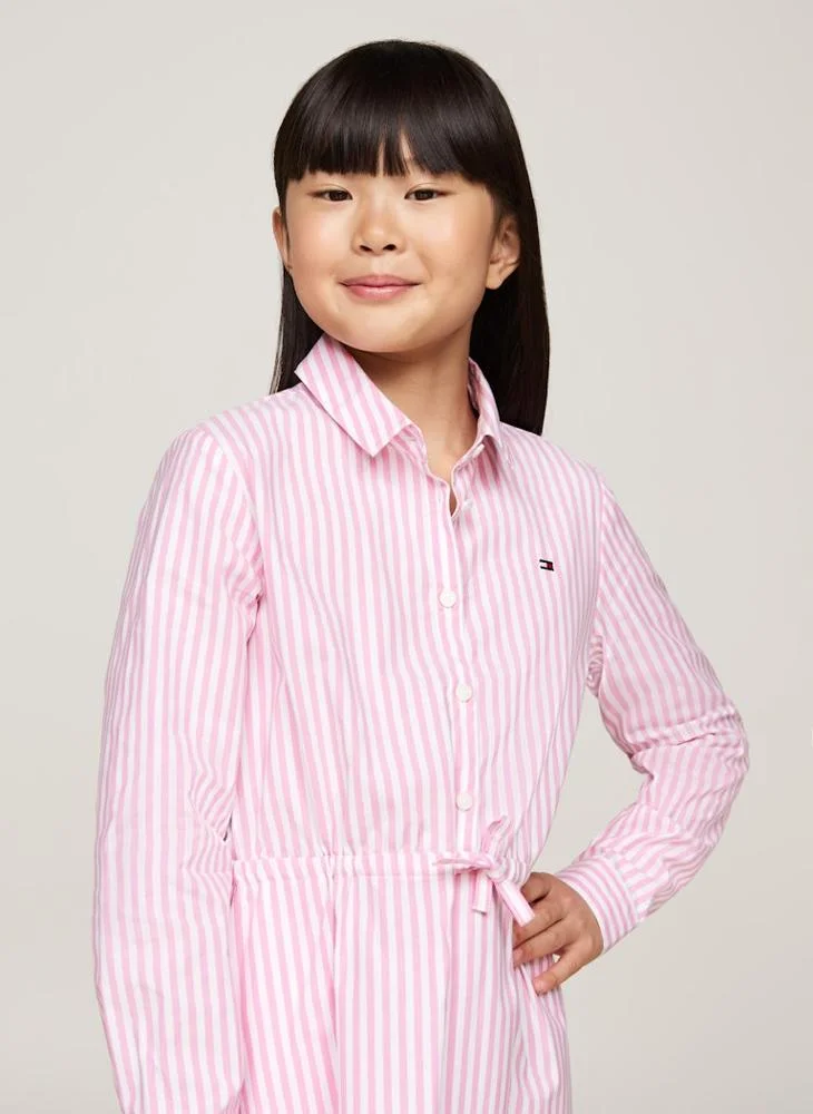 TOMMY HILFIGER Kids Striped Midi Dress
