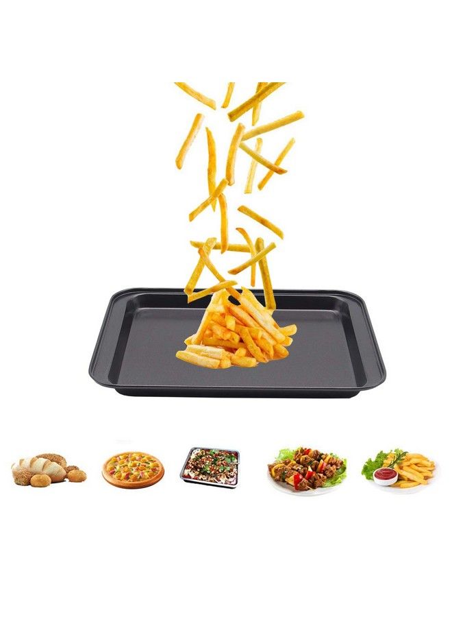 HYTK 2 Small Baking Sheets 9.45 X 7.09 Inch (Inner 7.5X6) Mini Cookie Tray Toaster Conventional Oven Pan Nonstick No Warp Magnetic Bakeware For 1 Or 2 Person - Image 5