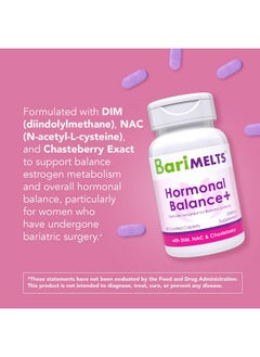 BariMelts BariMelts Hormonal Balance+ with DIM, NAC & Chasteberry - 1 Month Supply (60 Caplets) - Post-Op Bariatric Supplement Supports Estrogen Metabolism and Hormonal Balance for Women  - Image 5