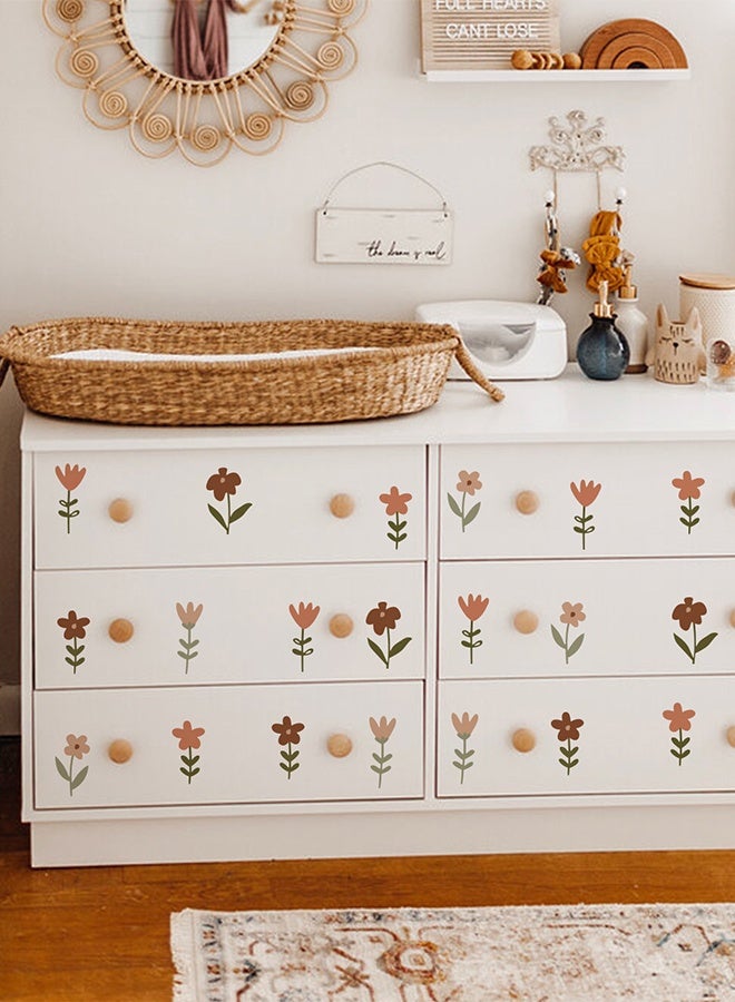 DUNISO Boho Floral Wall Decal for Kids, PVC Waterproof Decals, Wall Stickers for Kids Room, DIY Art Decal for Children Baby Kids Boy Girl Bedroom Decoration - Image 3