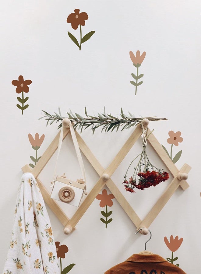 DUNISO Boho Floral Wall Decal for Kids, PVC Waterproof Decals, Wall Stickers for Kids Room, DIY Art Decal for Children Baby Kids Boy Girl Bedroom Decoration - Image 5