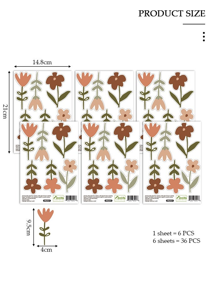 DUNISO Boho Floral Wall Decal for Kids, PVC Waterproof Decals, Wall Stickers for Kids Room, DIY Art Decal for Children Baby Kids Boy Girl Bedroom Decoration - Image 4