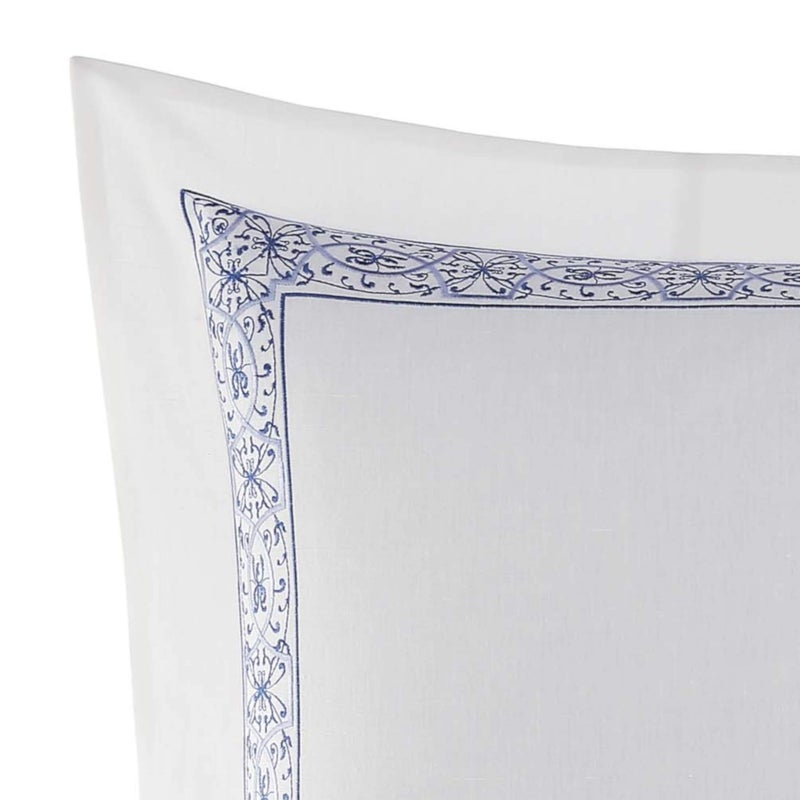 Laura Ashley - Euro Sham, 100% Smooth Cotton with Envelope Closure, Throw Pillow Cover for Bed or Couch, Oeko-Tex Certified (Charlotte Blue, 26" x 26") - Image 2