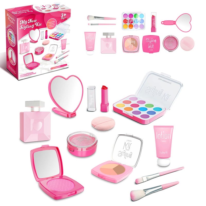 Cosaway Fake Makeup Kits for Girls Toys 3 4 5 Years Old Pretend Makeup Toys for Girls Birthday Gifts 35 Years Old Pink - Image 3