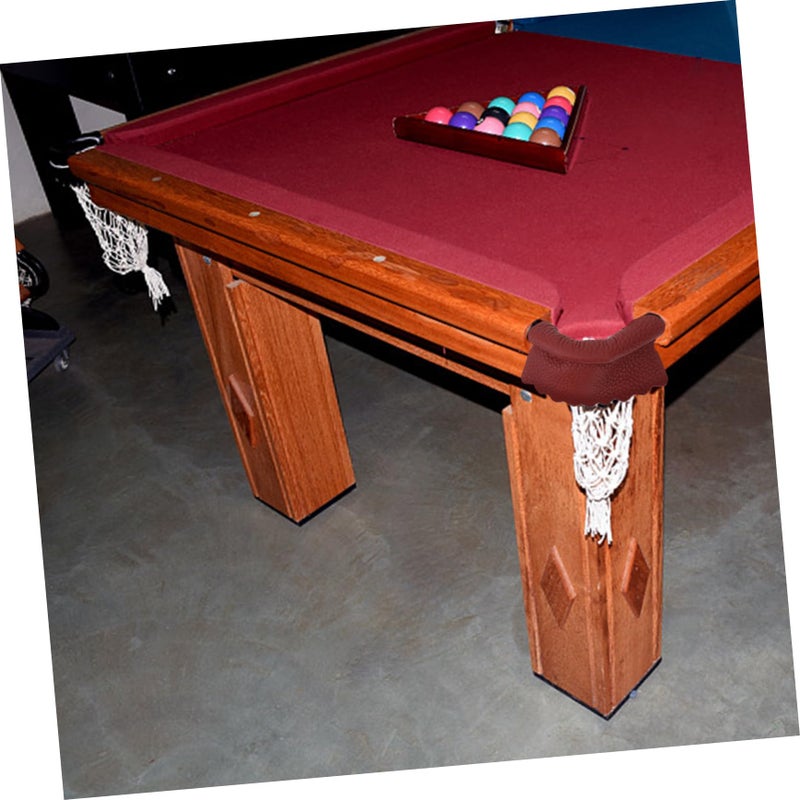Leather Covered Replacement Nets For Pool Table Billiard Pockets 6 Piece Set - Image 4