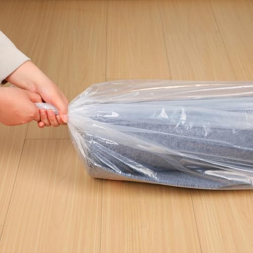 HFKPJRT 2 Pcs Rug Bags for Moving, Jumbo Plastic Carpet Rug Storage Bag Up to 9 x 12 Feet, Heavy Duty 4.7 Mil Carpet Bag with Zip Ties & Blank Labels for Storage, Moving, Packing, Shipping - Image 4