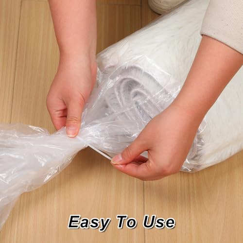 HFKPJRT 2 Pcs Rug Bags for Moving, Jumbo Plastic Carpet Rug Storage Bag Up to 9 x 12 Feet, Heavy Duty 4.7 Mil Carpet Bag with Zip Ties & Blank Labels for Storage, Moving, Packing, Shipping - Image 5