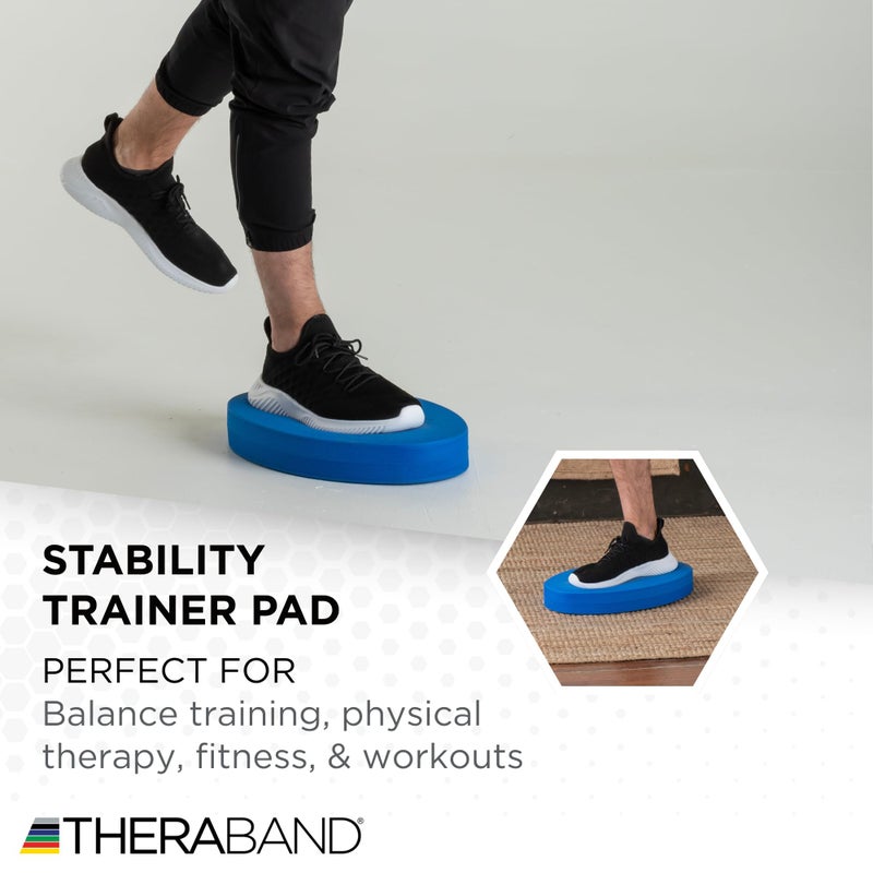 THERABAND Stability Trainer Pad, Intermediate Level, Soft, Blue Foam Balance Pad for Physical Therapy, Exercise Pad for Core Strength, Lightweight Non-Slip Balance Trainer, Portable Foam Pad for Home or Clinic Use - Image 5
