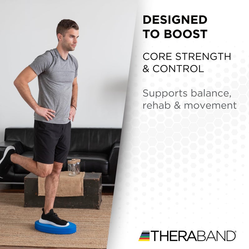 THERABAND Stability Trainer Pad, Intermediate Level, Soft, Blue Foam Balance Pad for Physical Therapy, Exercise Pad for Core Strength, Lightweight Non-Slip Balance Trainer, Portable Foam Pad for Home or Clinic Use - Image 3